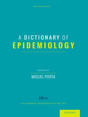 cover image of A Dictionary of Epidemiology
